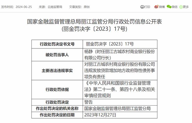 祁县农商行违规遭百万罚单：关联管理乱，异地放贷猖